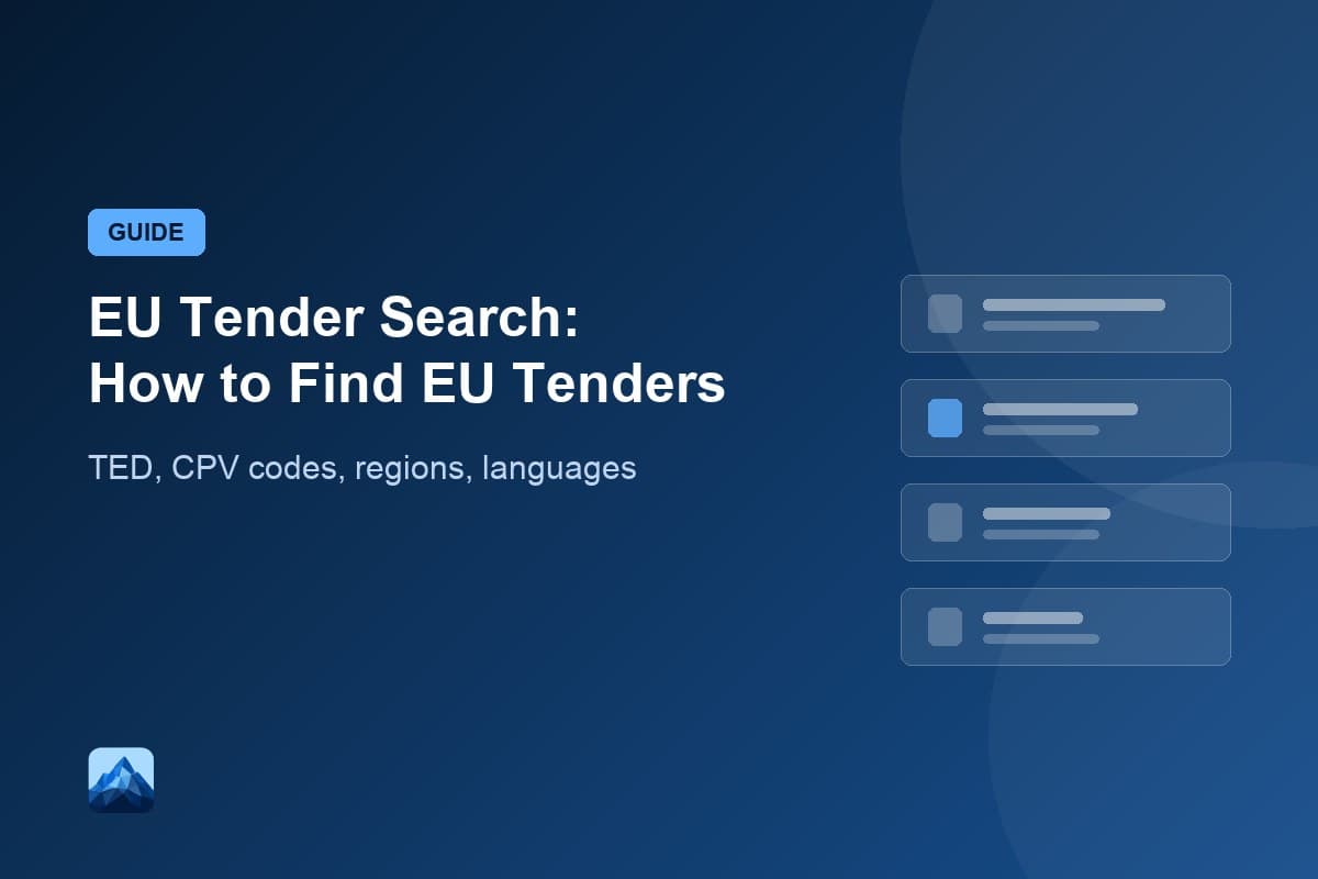 EU Tender Search: How to Find EU Tenders